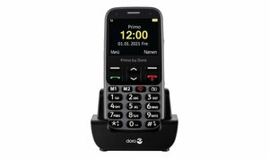 Doro PRIMO by DORO 368 graphit Handy Seniorenhandy (2.3 Zoll, 3 MP Kamera, Kardiomessfunktion für Puls, Blutdruck und Blutsauerstoff, GPS & WiFi Ortungsfunktion, Sturzsensor)