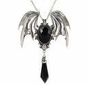 Bild 1 von ELIAUK Collier »Schwarze Kristalllegierung Silber Fledermausflügel Gothic Pendell Halskette, Halloween -Accessoires« (1-tlg)