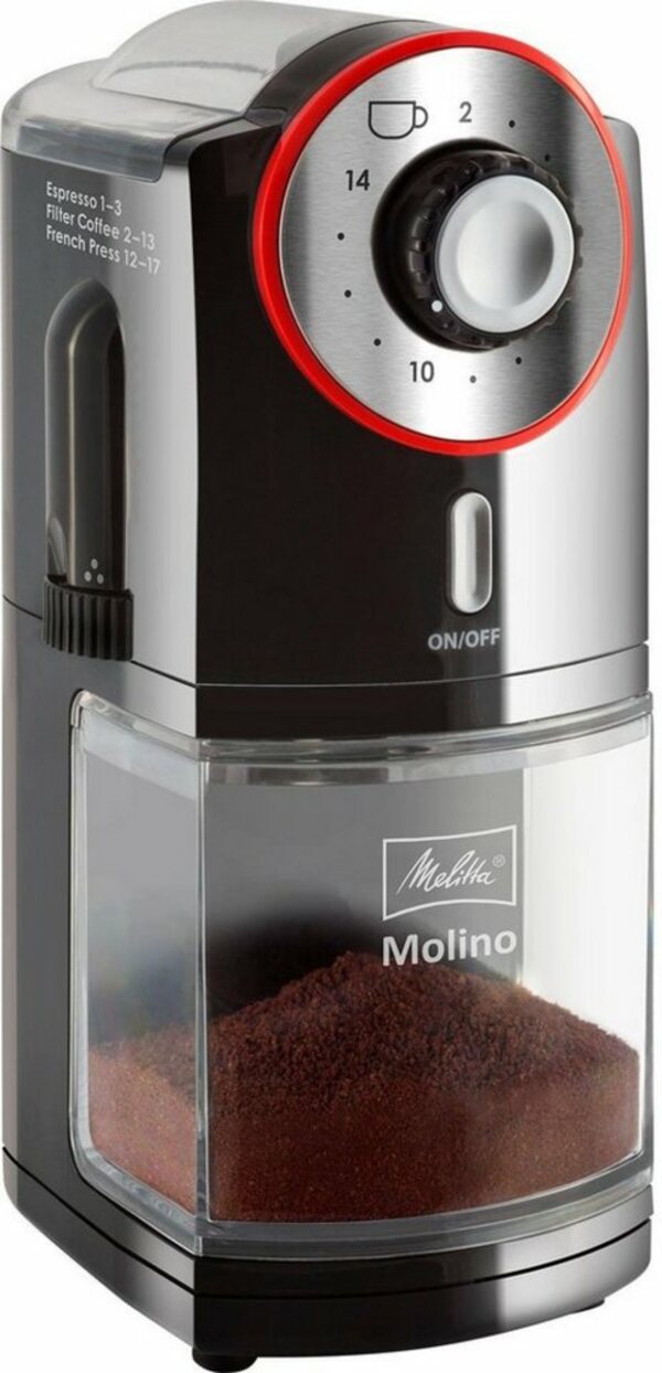 Bild 1 von Melitta Kaffeemühle Melitta Molino® 1019-01, 100 W, Scheibenmahlwerk, 200 g Bohnenbehälter