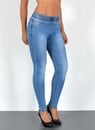 Bild 1 von ESRA Skinny-fit-Jeans »J291« Damen Skinny Jeans High Waist mit elastischem Gummi-Bund, bis Übergröße / Plussize Größe, Sehr enge Röhrenjeans hohe Leibhöhe mit elastischem Gummizug, Damen Str