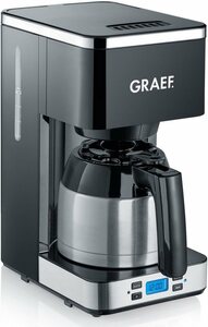 Graef Filterkaffeemaschine FK 512, 1l Kaffeekanne, Korbfilter 1x4, mit Timer und Thermokanne