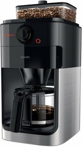 Philips Kaffeemaschine mit Mahlwerk Grind & Brew HD7767/00, aromaversiegeltes Bohnenfach, edelstahl/schwarz
