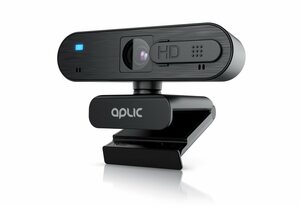 Aplic Full HD-Webcam (Full HD, Webcam Full HD 1080p mit Mikrofon - 1920x1080P – Abdeckung - Privacy Shutter Sichtschutz – Autofokus - Low Light Korrektur - für PC MAC - OBS, Zoom, Mixer, Sk