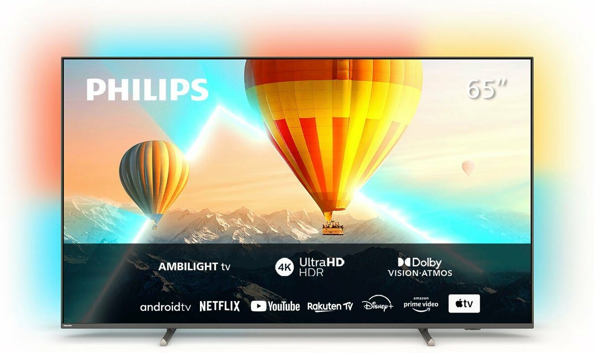 Philips 65pus810712 Led Fernseher 164 Cm65 Zoll 4k Ultra Hd Android Tv Smart Tv Ambilight 7336