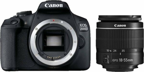 Bild 1 von Canon »EOS 2000D Kit 18-55 mm DC III« Spiegelreflexkamera (EF-S 18-55mm f/3.5-5.6 III, 24,1 MP, WLAN (WiFi), NFC)