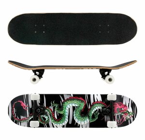 cozytrix Skateboard »Dragon aus Kanadischem Ahornholz, (7-lagig, 80 cm)«