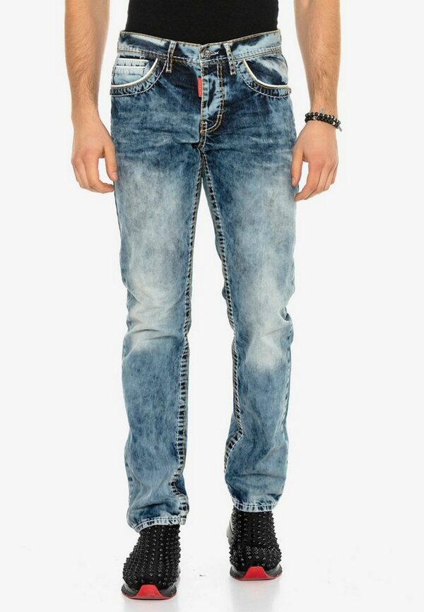 Bild 1 von Cipo & Baxx Bequeme Jeans mit Kontrastnähten in Straight Fit