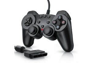 CSL PlayStation-Controller (1 St., Gamepad für Playstation 2 mit Dual Vibration (Rumble Effekt) höchste Präzision und Komfort)