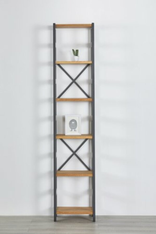 Bild 2 von Regal INTRUP schmal 6 Böden eiche