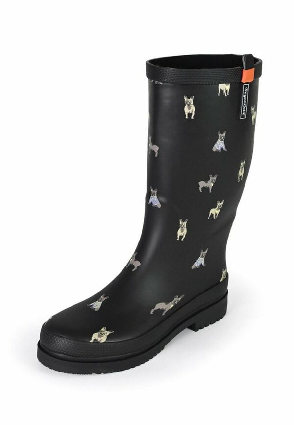 Bild 1 von Regenliebe »Waldi Mops High« Gummistiefel Langschaft Stiefel mit Hundemotiv