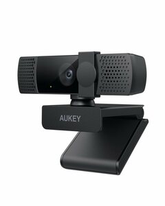AUKEY »PC-LM7« Full HD-Webcam (HD, Full HD USB-Webcam mit automatischer Lichtkorrektur, Sichtschutz und geräuschreduzierenden Stereomikrofonen für Videochats und Online-Konferenzen, kompatib