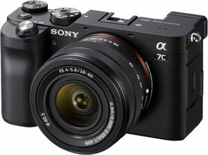 Sony »ILCE-7CLB - Alpha 7C E-Mount mit SEL2860« Vollformat-Digitalkamera (FE 28–60 mm F4–5,6, 24,2 MP, FE 28–60 mm F4–5,6, 24,2 MP, 4K Video, 7,5cm (3 Zoll) Touch-Display, Echtzeit-AF, 5-Ac