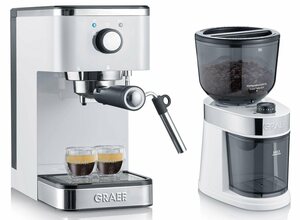 Graef Espressomaschine "Salita Set", inkl. Kaffeemühle CM 201 (ES401EUSET), weiß