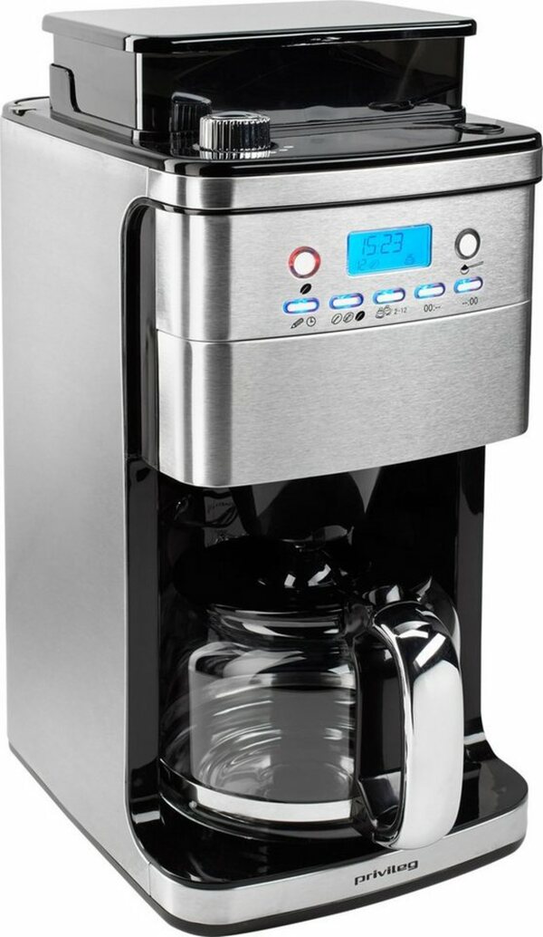 Bild 1 von Privileg Kaffeemaschine mit Mahlwerk CM4266-A, 1,5l Kaffeekanne, Papierfilter 1x4, für ganze Bohnen oder gemahlenen Kaffee geeignet
