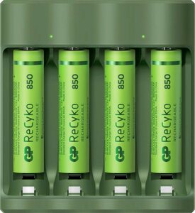 GP Batteries »USB-Akkuladegerät B421 inkl. 4x ReCyko AAA Akkus je 850 mAh« Akku-Ladestation