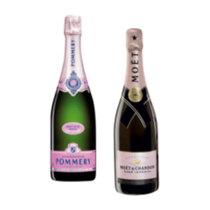 Champagner Moët & Chandon Rosé Impérial Brut, Pommery Brut Rosé oder Blanc de Blanc