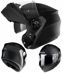 Axxis Motorradhelm »AXXIS Storm Flip-Up Helm Matt Schwarz«, sehr leicht, Klapphelm, mit Sonnenbrille, Flip-Up Helm, volle ECE-Prüfung, PinLock