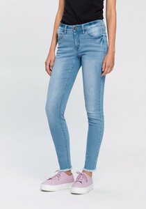 Arizona Skinny-fit-Jeans »knöchellang mit Fransensaum« Mid Waist