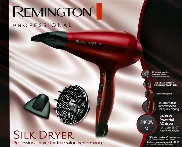 Bild 1 von Remington Haartrockner Silk AC9096 Profi Ionen 2400W AC-Motor Keramik 140 km/h, 2400 W