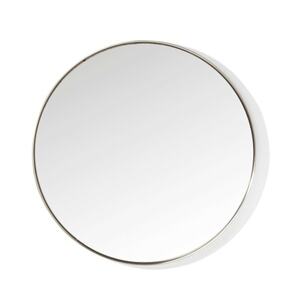 KARE DESIGN Spiegel rund CURVE ROUND STAINLESS silberfarbig - rund - Durchmesser 100 cm - Stahl - Spiegelglas - silberfarbig