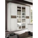 Bild 1 von Kleiderschrank DANNY 195 x 212 cm Pinie weiß/ Trüffel braun - 2 Holz und 2 Spiegeltüren