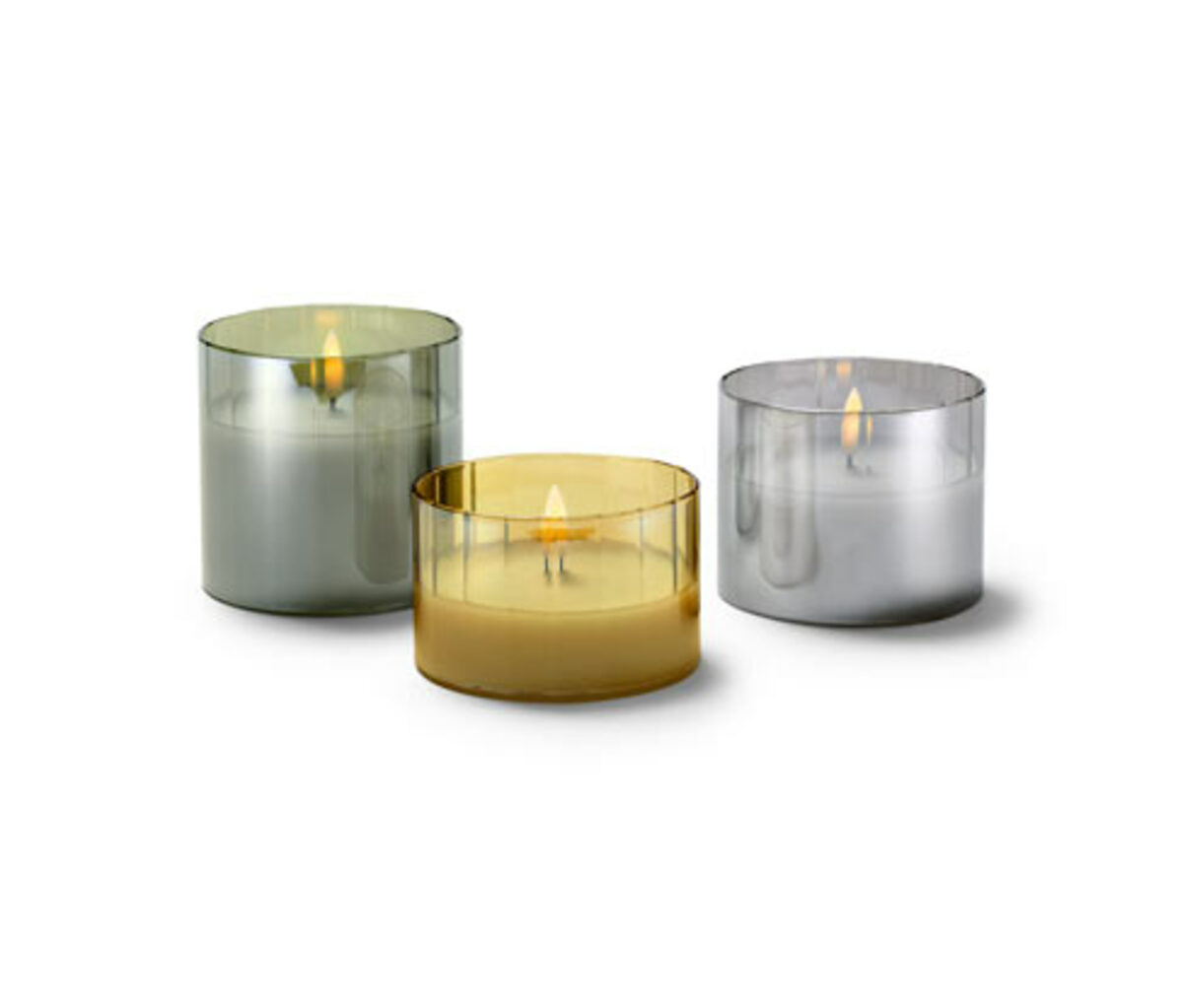 Bild 1 von 3 LED-Echtwachskerzen im Glas