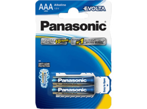 PANASONIC LR03EGE/2BP Evolta AAA Batterie, Alkaline, 1.5 Volt 2 Stück