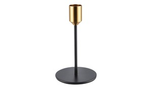 Kerzenhalter schwarz Aluminium, Metall Maße (cm): H: 14  Ø: [8.0] Dekoration