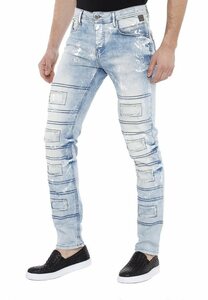 Cipo & Baxx Straight-Jeans im Destroyed Look Slim Fit