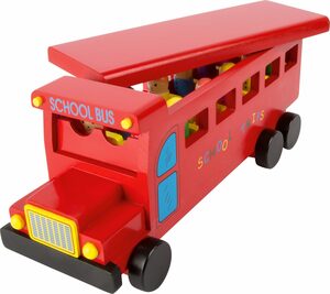 LeNoSa Spielzeug-Bus »Holz Schulbus 34 cm (ab 18 Monate) 13tlg.«, (13-tlg)