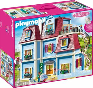 Playmobil® Konstruktions-Spielset »Mein Großes Puppenhaus (70205), Dollhouse«, (592 St), Made in Germany