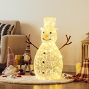 Bild 2 von Outsunny 90cm Weihnachtsbeleuchtung Weihnachtslichte Schneemann-Leuchte mit 100 LEDs Weihnachtsschmu