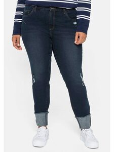 Sheego Stretch-Jeans »Jeans« mit Destroyed-Effekten und Saumumschlag