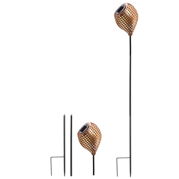 Bild 4 von AMARE Solar-LED-Dekostecker 2er Set Kupfer Kelch schräg