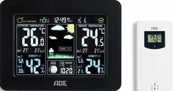 Bild 1 von ADE »WS1503« Funkwetterstation (mit Außensensor, Thermometer/Hygrometer mit Funk- und Außensensor)