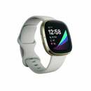 Bild 1 von Fitbit Sense Lunar White Soft Gold Smartwatch (GPS, Herzfrequenzmessung, Hauttemperatursensor, bis zu 6 Tage Akkulaufzeit)