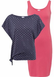 KangaROOS Jerseykleid (mit T-Shirt) mit bedrucktem Shirt in verschiedenen Farb-Druck-Kombinationen