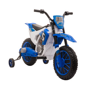 HOMCOM Elektromotorrad Kindermotorrad Kinderfahrzeug Elektrofahrzeug mit 2 abnehmbaren Stützrädern f