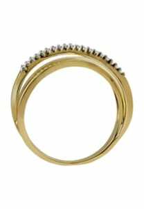 MONCARA Damen Ring, 375er Gelbgold mit 19 Diamanten, zus. ca. 0,10 Karat