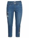 Bild 4 von sheego by Joe Browns Stretch-Jeans »Jeans« «Die Schmale» in 7/8-Länge mit Blütenapplikationen
