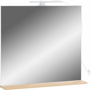 GERMANIA Badspiegel »Scantic / Pescara«, Breite 76 cm, mit Ablage, LED Beleuchtung, Spiegel