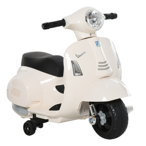 HOMCOM VESPA Elektromotorrad Kindermotorrad Elektrofahrzeug 18-36 Monate 3 km/h LED-Licht Sound PP-k