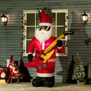 Bild 2 von Outsunny 215 cm Aufblasbarer Weihnachtsmann mit E-Gitarre mit LED Wasserdicht