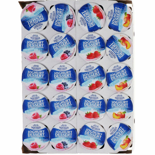 Bild 1 von Mertinger Fruchtjoghurt Mix 0,1% Fett, 20er Pack