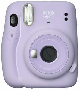 instax mini 11 Sofortbildkamera, Lilac-Purple inkl. Batterien + Trageschlaufe + 2 Shutter Button