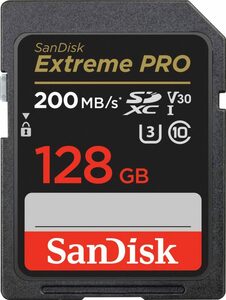 Sandisk »Extreme PRO SDXC™-UHS-I-Karte« Speicherkarte (128 GB, Video Speed Class 30 (V30)/UHS Speed Class 3 (U3), 200 MB/s Lesegeschwindigkeit)