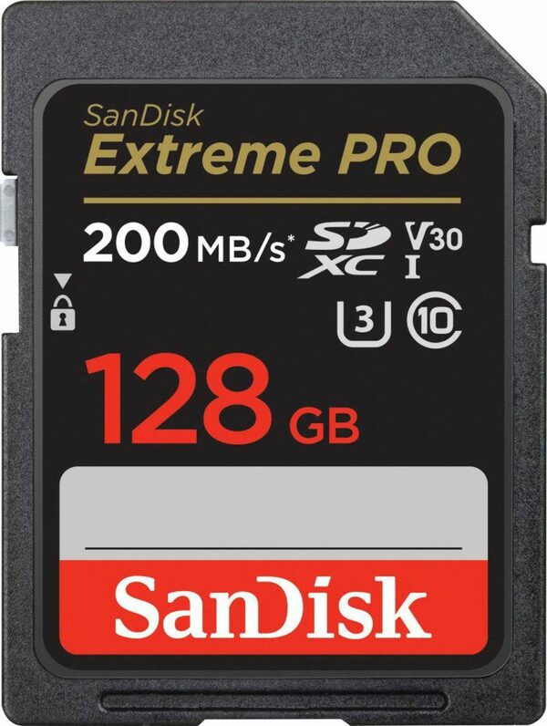 Bild 1 von Sandisk »Extreme PRO SDXC™-UHS-I-Karte« Speicherkarte (128 GB, Video Speed Class 30 (V30)/UHS Speed Class 3 (U3), 200 MB/s Lesegeschwindigkeit)
