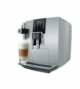 JURA J90 Brilliant Silber Kaffeevollautomat (One Touch, AromaG3-Mahlwerk, Milchaufschäumer, Vorbrühfunktion, Wireless Connect, TFT Display, Selbstreinigungsfunktion)