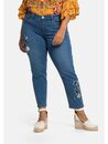 Bild 1 von sheego by Joe Browns Stretch-Jeans »Jeans« «Die Schmale» in 7/8-Länge mit Blütenapplikationen