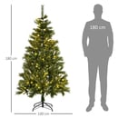 Bild 3 von HOMCOM 180 cm Weihnachtsbaum Künstlich mit 586 Astspitzen 240 LED-Leuchten Grün